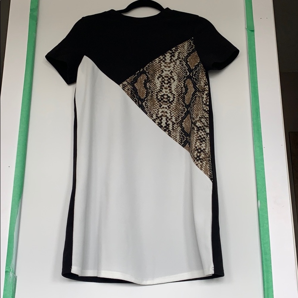 Black, white and snake print tunic.